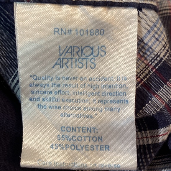 Various Artists - Long sleeve men’s plaid shirt. Size L - Picture 4 of 10